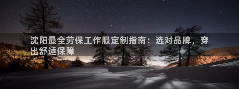龙八娱乐官网网址|沈阳最全劳保工作服定制指南:选对品牌,穿
出舒适保障
